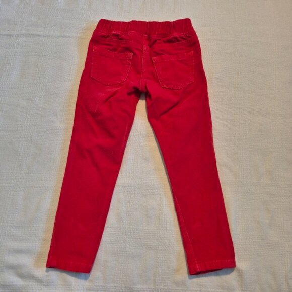 Mini Boden girls size 5 years red corduroy stretchy fabric, elastic waist, EUC - Picture 3 of 4
